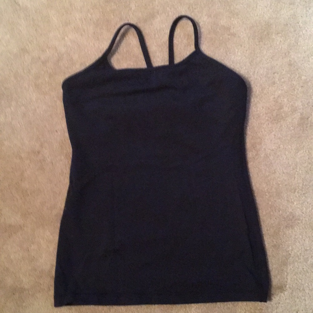 Lululemon Power Y black tank top size 4